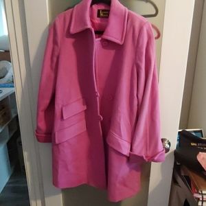 Pink Wool Swing Coat